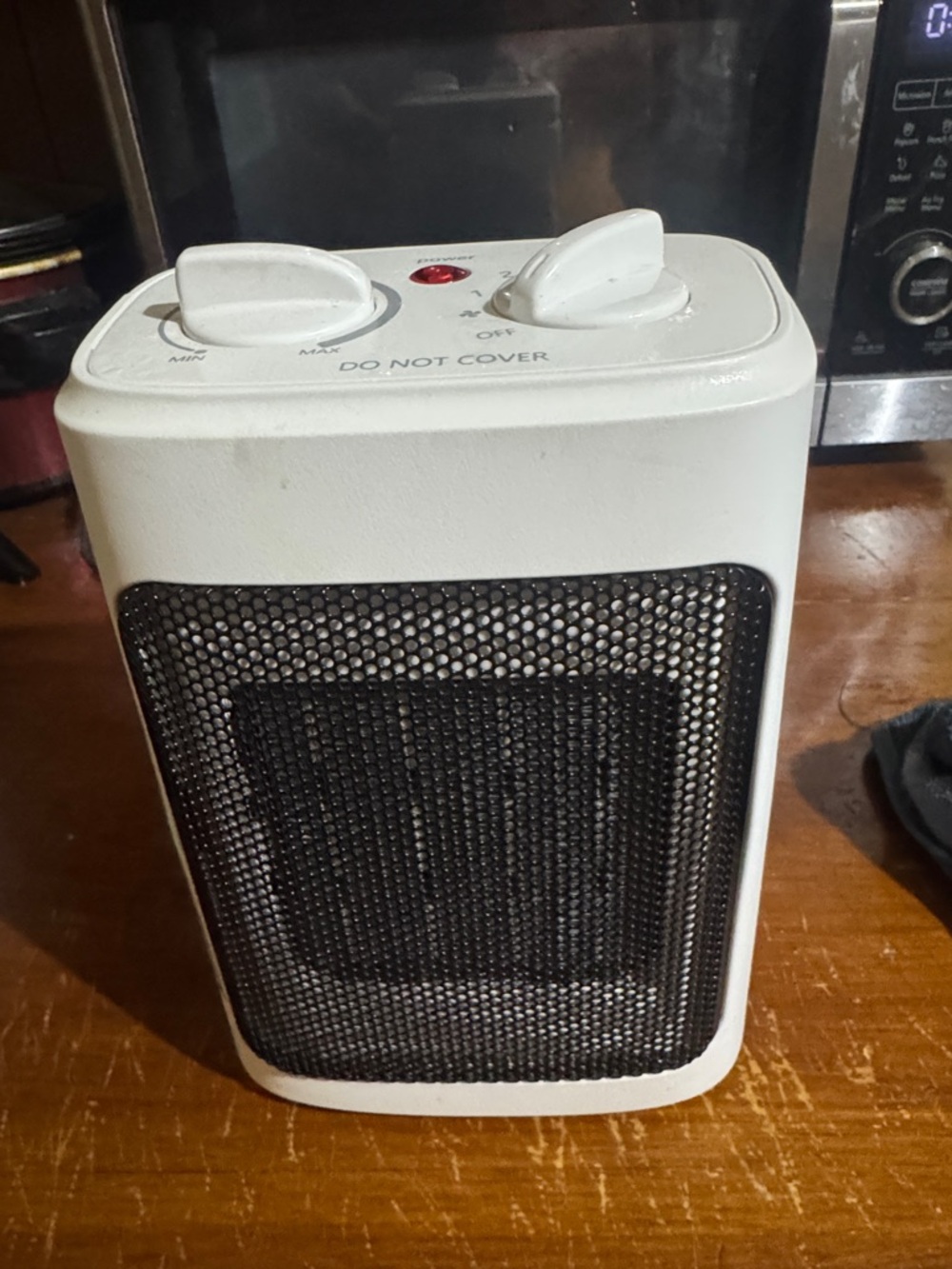 Portable White Ceramic Heater with Adjustable Controls